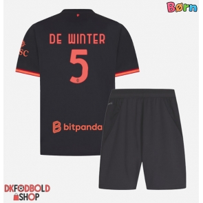AC Milan Koni De Winter #5 Tredje trøje Børn 2026-27 Kort ærmer (+ korte bukser)